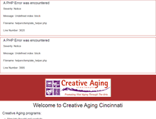Tablet Screenshot of creativeagingcincinnati.org